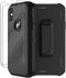 iPhone X/Xs Case with Belt Clip Holster, 2X Screen Protector, Military Grade Shockproof Heavy Duty Rugged Cover (Black)