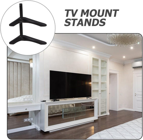 AGFELO Replacement TV Stand Base and Universal TV Bracket for with No-Drill Desktop Mount Heavy Duty Television Holder