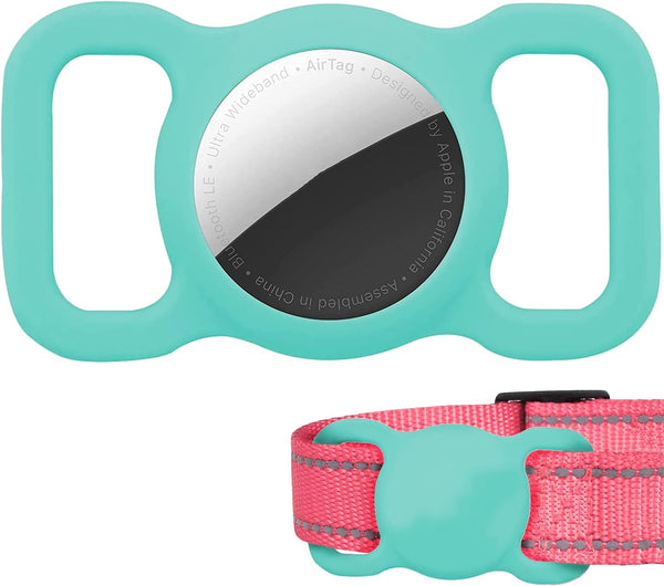 Protective Airtag Case for Dog Collar, Waterproof Holder Compatible with Apple AirTag, Lightweight Soft Anti Scratch