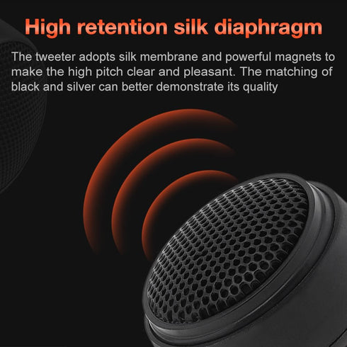 Car Tweeters, 2pcs Universal 1000W Dome Tweeter Sound Speakers for Auto Music Stereo