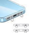 2 Pack Metal Phone Tether Tabs for iPhone - Stainless Steel Phone