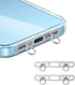 2 Pack Metal Phone Tether Tabs for iPhone - Stainless Steel Phone