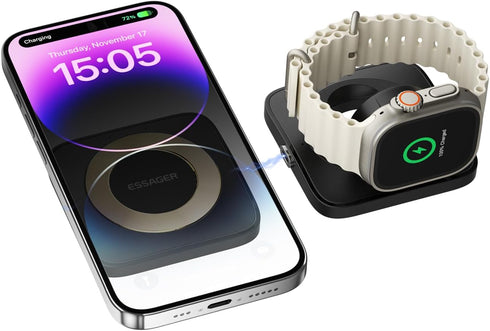 ?????????????? 2 in 1 Magnetic Detachable Wireless Charging Station for Apple, Compatible with iPhone 15/14/13/12