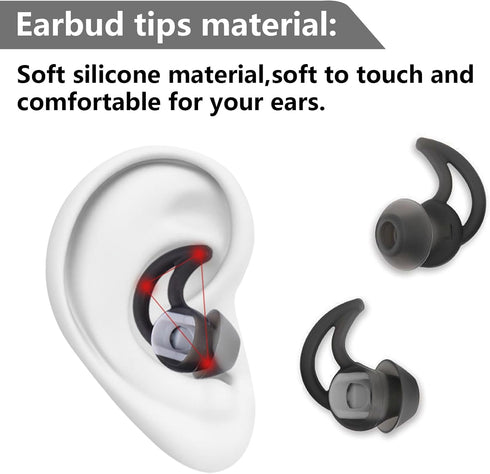 Silicone Replacement Earbud Tips, Compatible with Bose QC20 QC20i SoundSport, 3 Pairs Earbud Rubber Tips