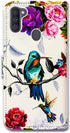 Case for Galaxy A11 (US Version) - Hummingbird in Flowers Leather Flip Wallet Cover with Card Slot