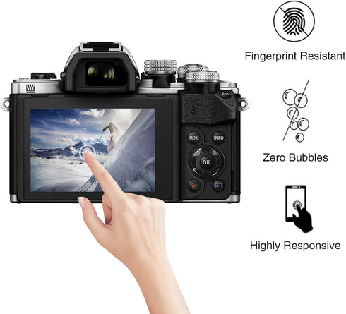 Rieibi (3 Packs) Screen Protector for Olympus OM-1 OM1 Digital Camera, 0.25mm 9H Tempered Glass Film Anti-Scratch