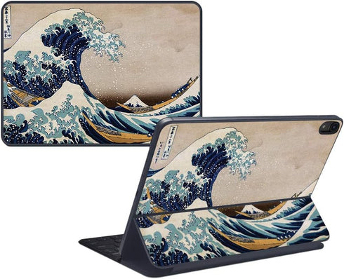 MightySkins Skin for Apple iPad Pro Smart Keyboard 12.9" (2018) - Great Wave of Kanagawa, Protective Vinyl Decal Wrap