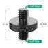 Camera Mount Screw 1/4 Male to 1/4 Male Threaded Tripod Screw Adapter for Camera Cage Camera Shoulder Mount DSLR Mic Stand 6 Pcs (Black)