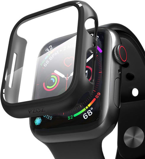 pzoz Compatible Apple Watch Series SE2/6/5/4/SE 40mm Case with Screen Protector, Slim Guard Matte Hard Cover