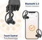 Wireless Earbuds with Earhooks for Small Ears, Deep Bass Stereo Wireless Earphones with Mic, IPX7 Waterproof, Noise Isolation, 3EQ Sound Settings, Wireless Headphones for Sport Workout