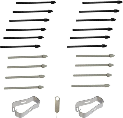 (20pcs Pack) Tab S7 S Pen Nibs Replacement Stylus Tips for Samsung Galaxy Tab S7, S7 Plus (Black/Gray)