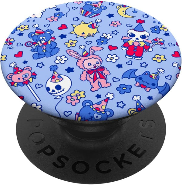 Clowncore Pastel Goth Clown Babycore Kidcore Weirdcore Blue PopSockets Swappable PopGrip