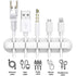 White Cable Clips, Cord Organizer for Cable Management, USB Cable Holder, 2 Packs Cable Straps for Desk Home (5, 3