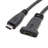 cablecc USB-C USB 3.1 Type C Male to Female Extension Data Cable with Panel Mount Screw Hole