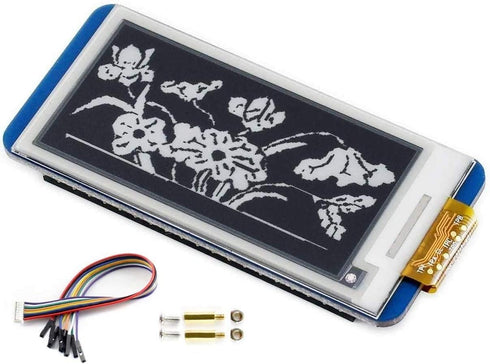 waveshare 2.13inch E-Ink Display HAT V4 Version, 250x122 Resolution 3.3V/5V Black White Two-Color