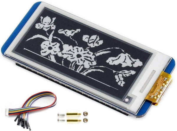 waveshare 2.13inch E-Ink Display HAT V4 Version, 250x122 Resolution 3.3V/5V Black White Two-Color