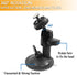 DOUXURY Windshield Suction Cup Bracket Mount for 7-10.1 Inch Monitor Display, Metal-Made, Strong Load-Bearing