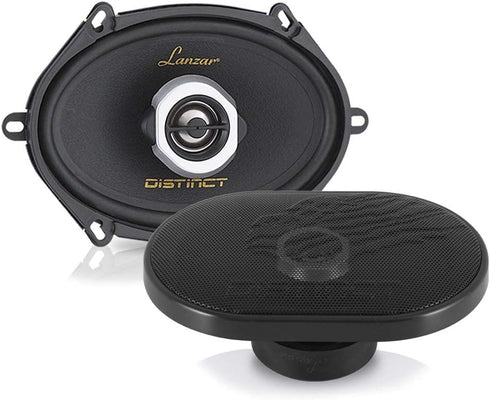 Lanzar 2-Way Universal Car Stereo Speakers - 200W 5” x 7” / 6” x 8” Universal OEM Quick Replacement Component Speakers