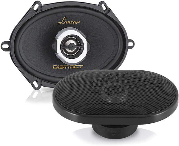 Lanzar 2-Way Universal Car Stereo Speakers - 200W 5” x 7” / 6” x 8” Universal OEM Quick Replacement Component Speakers