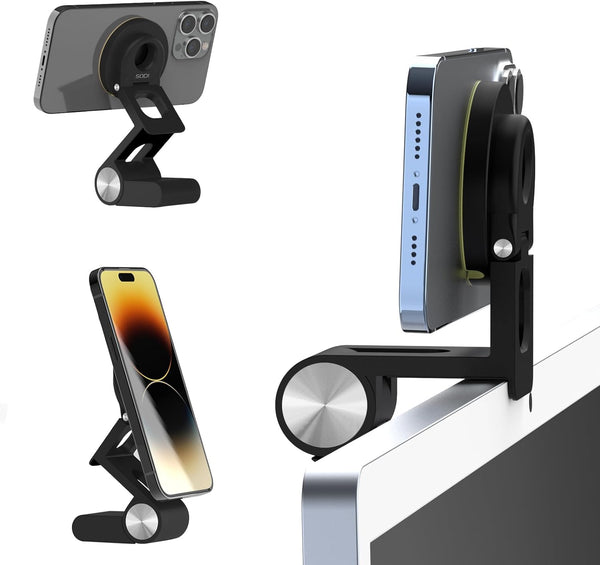 Continuity Camera Mount for Desktop Monitor & iMac, Compatible iPhone Webcam Mount with Mag-Safe