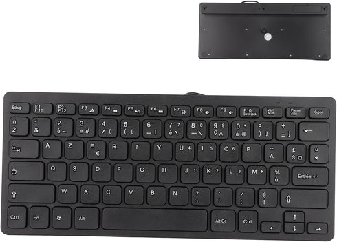 Yoidesu Wired Keyboard TT-A01, 78 Keys USB Mute Ultra Thin Mini Keyboard for PC Laptop (French)