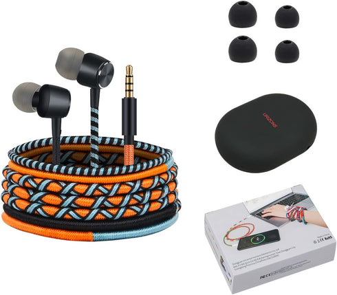 URIZONS Cute Colorful Earbuds with Microphone - Heavy Duty Bass Earphones for iPhone, iPad, Mac, and Smartphones