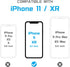 MANTO Screen Protector Compatible with iPhone 11 and iPhone XR 6.1 Inch Full Coverage Tempered Glass Film, 3D Touch, Anti Fingerprint, 3 Pack