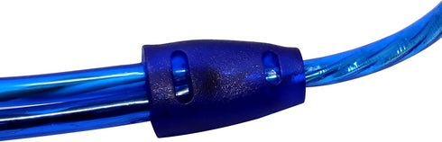 iexcell 2 Pcs RCA Speaker Splitter Shielding Cable Adapter, 1 Male to 2 Female, Blue