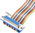 uxcell IDC Rainbow Wire Flat Ribbon Cable - DB25 Female to DB25 Female Connector, 2.54mm Pitch, 11.8inch Length