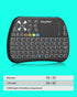 iPazzPort Bluetooth Mini Keyboard with Touchpad, 2.4G Mini Wireless Keyboard and Mouse with IR Learning Support,RGB Backlit, Rechargeable for PC, Smart TV, Laptop, Android TV Box Type-C