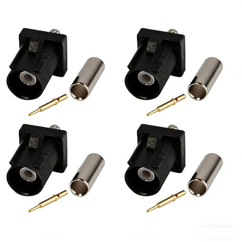 keisnoaja 4PCS Fakra SMB A Male Straight RF Coaxial Adapter, FAKRA A Male
