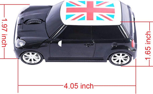 Sports Car Shaped Wireless Mouse, 3 Button Optical Ergonomic Gaming Mice with USB Receiver for PC Laptop Gift