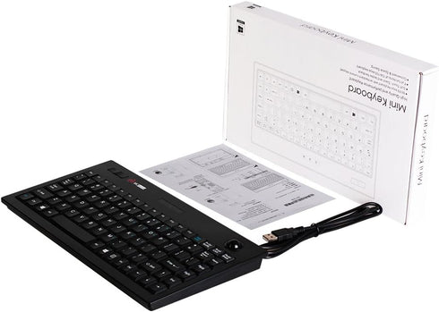 MCSaite Wired Trackball Keypad, Keyboard and Roll Mouse Combo for PC Laptop, US English Layout, Black