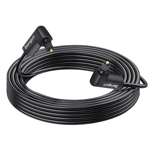 Double 90 Degree Optical Audio Cable 24ft, Optical Sound Cable, Slim Digital