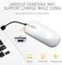 Slim Mini Bluetooth Mouse, Portable Flat Wireless Rechargeable Mouse, Ultra-Thin, Compatible with Laptop, PC, Tablet
