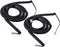 iMBAPrice Pack of 2 Black Coiled Telephone Handset Cable Cord, 3 to 25 Feet, Value Pack