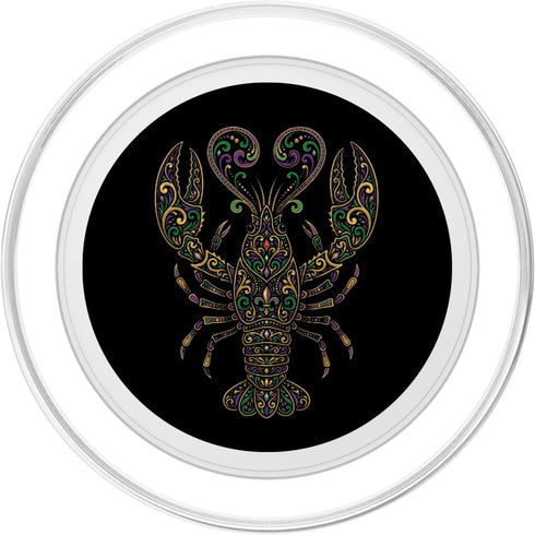 PixelPunch Boho Crawfish Boil Lobster Co. Lobster Design Bohemian Art Psychedelic Ornamental Crawfish PopSockets