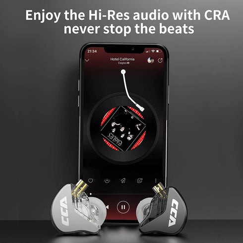 Ultra-Thin Diaphragm CCA CRA Wired IEM Earbuds with Super Bass & Clear Sound for Musicians, DJs, & Singers (White)