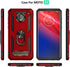 Military Grade Drop Impact Case for Motorola Moto Z4, Z4 Play with 360 Metal Rotating Ring Kickstand (Rose Gold)