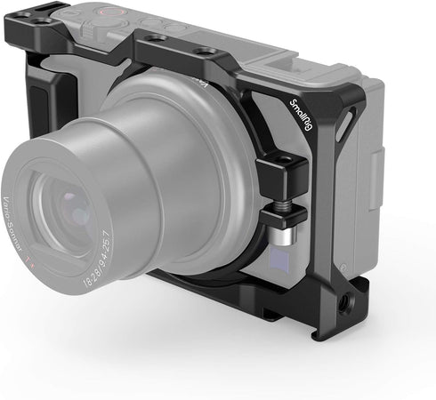 SmallRig Camera Cage for Sony ZV-1 II/ZV-1F/ZV-1, with Silicone Gel Grip and Cold Shoe Mount