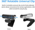 Wennyn 1080P 1080P 360 Webcam HD with Microphone & Privacy Cover, USB Web Cam with Live Streaming HD Video for Mac, PC