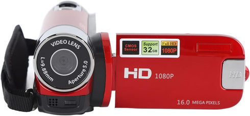 FOSA 1080P 16MP 16x 2.7in HD Camera Camcorder, DV Camera Digital Zoom Video Camera, TFT Rotatable Screen, Built