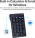 Rapoo K50 2.4G 22-Key Wireless Number Pad, Numeric Keypad for Laptop, Speed Data Entry, Numpad with Calculator, Email
