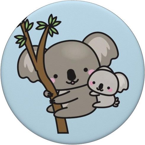 Cute Koala Pair Cartoon PopSockets PopGrip: Swappable Grip for Phones & Tablets, Standard PopGrip