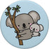 Cute Koala Pair Cartoon PopSockets PopGrip: Swappable Grip for Phones & Tablets, Standard PopGrip