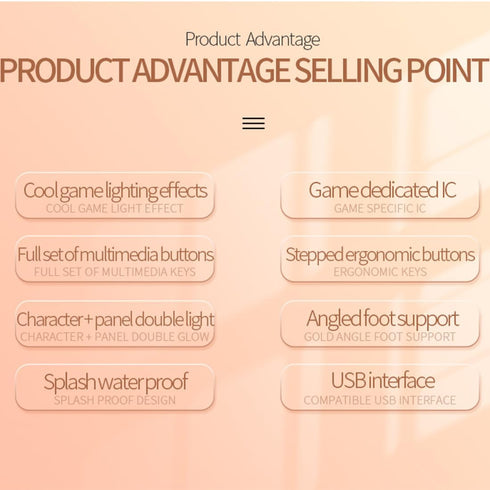 TsuvyXeg Gaming Keyboard Wired E-Sports Key Board RGB Backlit Computer Keyboard Square Key for Desktop Laptop PC Mac