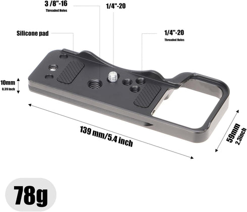 Quick Release Baseplate QR Plate Mount for Sony Alpha A7C ILCE-7C Mirrorless Camera, Arca-Swiss Tripod Compatible