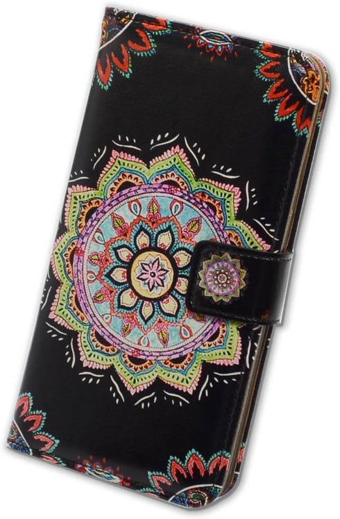 iPhone 11 Pro Max Case - Colorful Mandala Flower Flip Leather Wallet Cover with Card Slot
