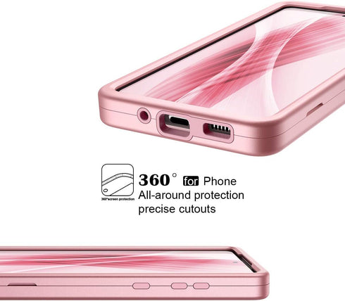 WeLoveCase for Samsung Galaxy S20 FE 5G Case, 3 in 1 Full Body Heavy Duty Protection, Rose Gold
