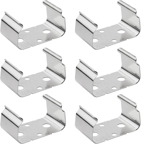ZZLZX 6PCS Metal 9-Volt Battery Clips Battery Holder Clip AA Double Battery Holder